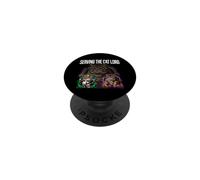 Serving The Cat Lord Funny Feline Royal Master Design PopSockets Adhesive PopGrip