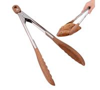 Serving Tongs - 38x4x4cm, Salad Serving | Stainless Steel Handle - Tongs with Silicone Head and Non Slip | Bread Pickles Pasta for Kitchen, Toaster Salad for BBQ, Campeg