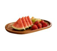 Serving Tray - 20x12 Cm, Wood Serving Tray | Rounded Corner Multi-purpose Plate - Coffee Table Тray For Servіng Food Snacks Fruits Desserts Buffet Breakfast Salad Cake Holiday