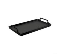 Serving Tray 40cm with Handles for Coffee Table Serving Tray | Sl lack finish, sturdy handles, fits coffee tables, living room snack server, modern home decor