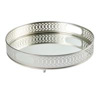 Serving Tray Candle Tray Deco Tray Silver 30cm Bowl Candles