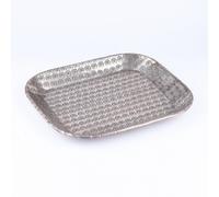 Serving Tray Candle Tray Oriental Silver Aluminium 29cm Decor Set