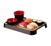 Serving Tray - Elegant Traditional Tray | Noodles, Ramen, Sturdy Lightweight Eco Friendly Perfect for Restaurants Home Dining Party Sushi Presentation Authentic 9.84x6.89x1.18 in