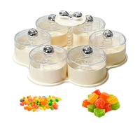 Serving Tray for Snacks, Appetizers - Rotating Dish for Appetizers and Buffets - Serving Tray with Compartments, for Adults, Travel, Picnic, Reception, Aperitif Dynamic Buffet