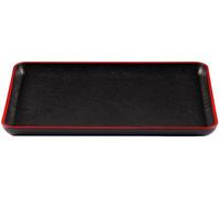 Serving Tray Japanese Style Rectangular Plastic Food Serving Plate Nesting Serving Trays for Restaurant Home Hotel Breakfast Coffee/Table Black (30 * 19.9 cm/11.8 * 7.8 in)