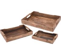SERVING TRAY MANGO WOOD 3PCS