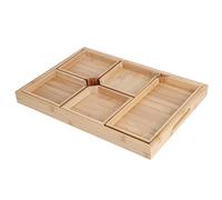 Serving Tray Multi Function Storage Plate Holder for Kitchen Dining Room Home Office Material 40x28x3 5cm Includes 5 Small Fruit Trays