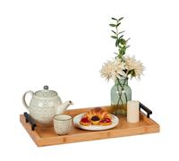 Serving tray Rectangular Platter Lightweight Easy to clean Bamboo Serving Tray