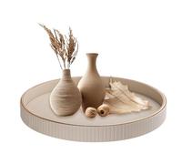 Serving Tray, Round, Diameter 30 cm, Large Decorative Tray for Kitchen, Living Room, Bedroom & Bathroom, Elegant Table Tray as Storage Tray/Pocket Empty/Tea Light Holder for Organisation, Decoration