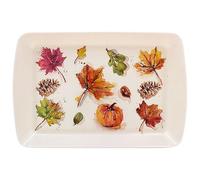 Serving Tray Small Food Guest Snack Server Autumn Fall Theme Leaf Nature Design