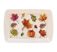 Serving Tray Small Food Guest Snack Server Autumn Fall Theme Leaf Nature Design