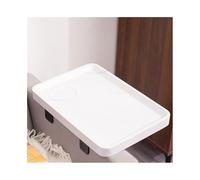 Serving Tray Tea and Water Cups Placed at The Bedside for Storage, Dormitory Hanging Table Bracket, Sofa Armrest Tray Tray(White)