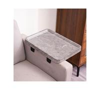 Serving Tray Tea and Water Cups Placed at The Bedside for Storage, Dormitory Hanging Table Bracket, Sofa Armrest Tray Tray(Gris)