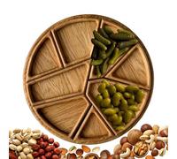 Serving Trays - Trays for Serving Food | Large Platter with 8 Removable Compartments | Puzzle Wooden Board, Charcuterie Platter for Vegetables, Fruit, Desserts, Snacks on Coffee Tables, Kitchen
