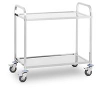 Serving Trolley 2 Trays up to 160 kg - Waiter Trolleys by Royal Catering Silver