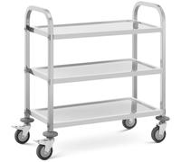 Serving Trolley 3 Shelves 69 x 34 x 3 cm 81 kg Royal Catering - Waiter Trolleys by Silver
