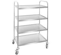 Serving Trolley 4 Trays 200 kg - Waiter Trolleys by Royal Catering Silver