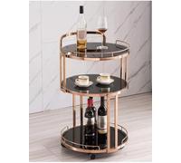 Serving Trolley Cart - Multi-Functional Rolling Storage Bar Cart for Drinks and Tea, Mobile Cabinet on Wheels for Home Entertaining