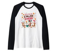 Serving Up S’More Cheer Lunch Lady Christmas Lunch Crew Raglan Baseball Tee