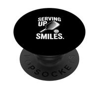Serving Up Smiles Pickleball Player Enthusiasts PopSockets Adhesive PopGrip