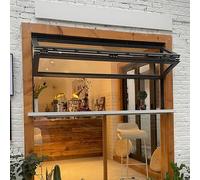 Serving Window, Aluminum Frame Concession Window, Foldable Sliding Design, Customizable for Coffee Shops and Mobile Homes