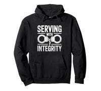 Serving With Integrity Cop Police Officer Policemen Pullover Hoodie