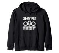 Serving With Integrity Cop Police Officer Policemen Zip Hoodie