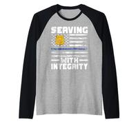 Serving With Integrity Police Raglan Baseball Tee