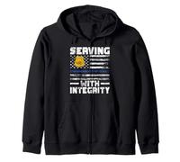 Serving With Integrity Police Zip Hoodie