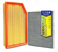 SERVKITOUR Cabin and Engine Air Filter Set for Jeep Wrangler 2018-2025(2.0L/3.6L only), Gladiator 2020-2025(3.6L only), Replace CF12450, 68301863AA, WA10841, 68257030AA, not fit for diesel