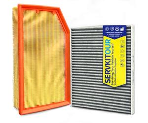 SERVKITOUR Cabin and Engine Air Filter Set for Jeep Wrangler 2018-2025(2.0L/3.6L only), Gladiator 2020-2025(3.6L only), Replace CF12450, 68301863AA, WA10841, 68257030AA, not fit for diesel