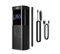 SERVOMASTER Air Compressor, Portable Cordless Tyre Inflator - Car Accessories Essential for Men, 150PSI 12V DC Rechargeable Tyre Inflator with LED Light for Car Motorcycle Bike Ball