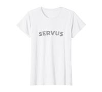 Servus Greeting in Bavaria, Austria, South Tyrol Value Graphic T-Shirt, Women, White, L