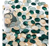 Serwalin 300Pcs Silk Rose Petals for Christmas Weddings, Proposal - Green Gold Flower Girl Basket, Aisle Runner, Bridal Shower Table Decor (3 Color Mixes)