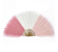 Serwalin 60pcs Pink Pampas Grass Decor 45cm Small Pampas Grass Artificial Silk Flowers Home Decor Faux Feathers for Vase Light Pink Room Decor for Bathroom Dining Room Table Centerpiece