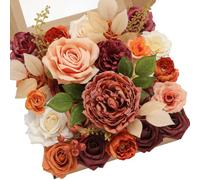 Serwalin Artificial Orange Marigold, Autumn Flowers for Wedding, Cake, Centerpieces, Arrangements and Decoration