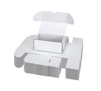 Serwrsw Bulk 600 Capacity Trading Cards Storage Box, in Total 25 Pack All White Cardboard Shipping Boxes for 15000 Count 12pt 2.5x3.5 inch Cards or Sleeved Cards