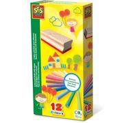 SES Creative 00208 Coloured Chalk With Wiper, Mixed, 12 Count (Pack (US IMPORT)