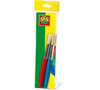 SES Creative 00399 - Jumbo Paint Brushes for Kids, 2 Pieces, Easy-Grip for Young Artists
