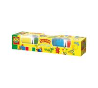 SES Creative 00465 Dough 4x90gr, Mixed Colours, Blue, Red, Yellow, Green