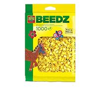SES Creative 00701 - Iron On Beads, 1000 Yellow Beads for Crafting, Fusible Beads Set