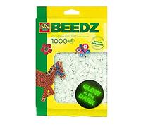 SES Creative 00749 Children's Packet of 1000 Glow in The Dark Iron on Beads, Mixed, Small
