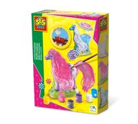 SES Creative 01272 Children's Glitter Hair Horses Casting and Painting Set, Multicolour