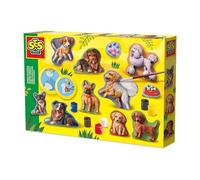 SES Creative 01294 Casting and Painting - Dogs - Creative Craft Kit for Kids Aged 5+ - Includes Mold for 9 Popular Dog Breeds - Plaster of Paris