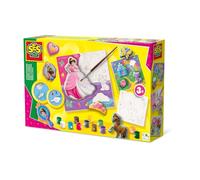 SES Creative 01349 - Casting and painting - Canvases to paint princesses 3x, detailed mould and bright paint, fast-drying plaster, for children 5 years and older