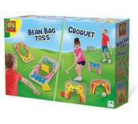 SES Creative 02293 Croquet and Bean Bag Toss - 2-in-1 Outdoor Game Set for Kids