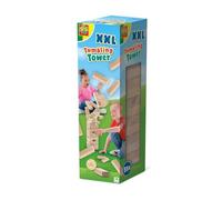 SES Creative 02313 - Tumbling tower XXL, big wooden blocks, fun skill game for children 5 years