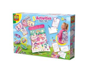 SES Creative 02401 Activity Bag - Make Bracelets - Colouring - Stickering - Crafting on The Go - Decorate Your Own Bag