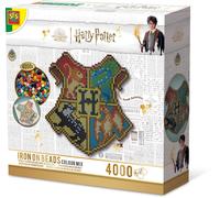 SES Creative Harry Potter Hogwarts Crest Fuse Beads DIY Set, Wall Decoration with 4000 PVC Free Fusible Beads, Hogwarts Logo with Full-Size Instruction Poster for Boys and Girls 6 and Up, Craft