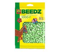SES Creative 1000 Mint Green Iron On Fuse Beads for Arts and Crafts, Mosaic Crafting Decoration, Ages 5+